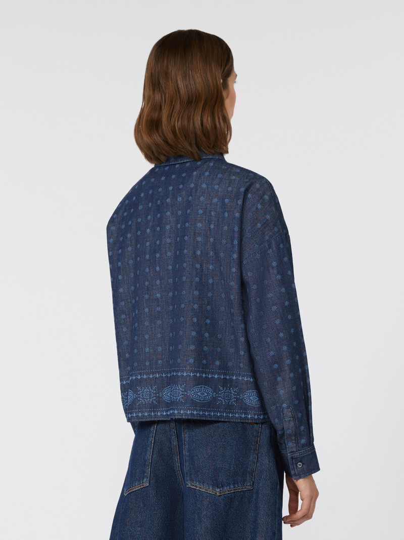 GIOCHI Laser-cut denim shirt 4