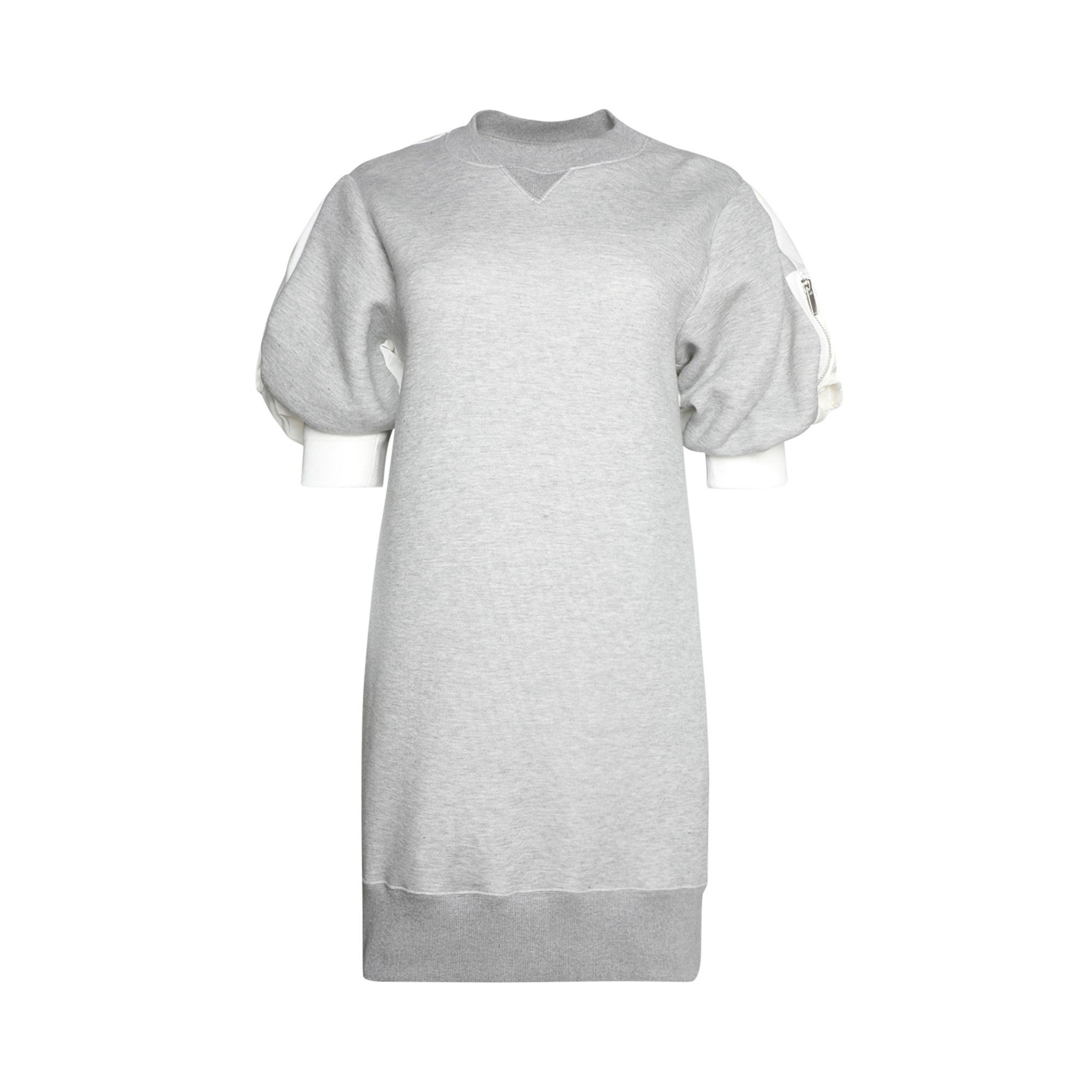 Sacai Sponge Sweat Dress 'Light Grey' - 1