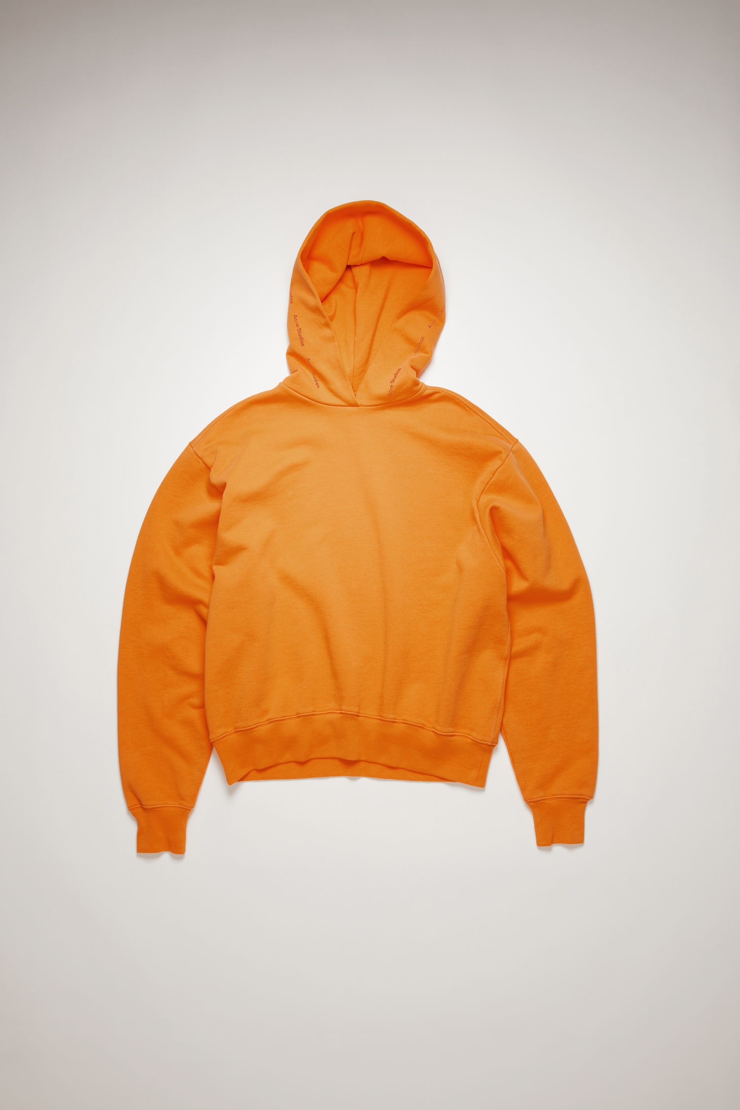 Logo print hooded sweatshirt peach orange - 5