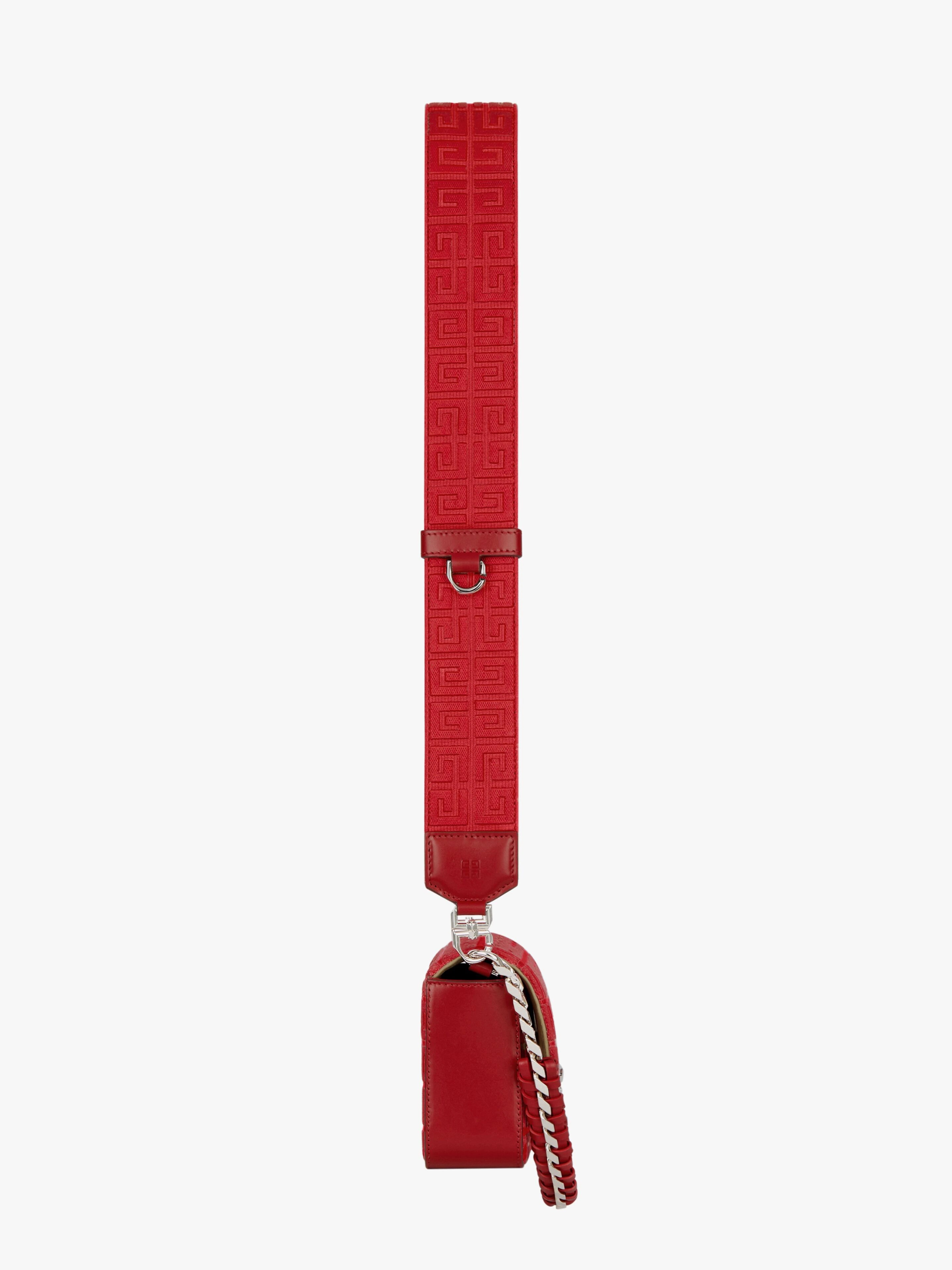 SMALL 4G BAG IN 4G EMBROIDERED CANVAS WITH CHAIN - 4