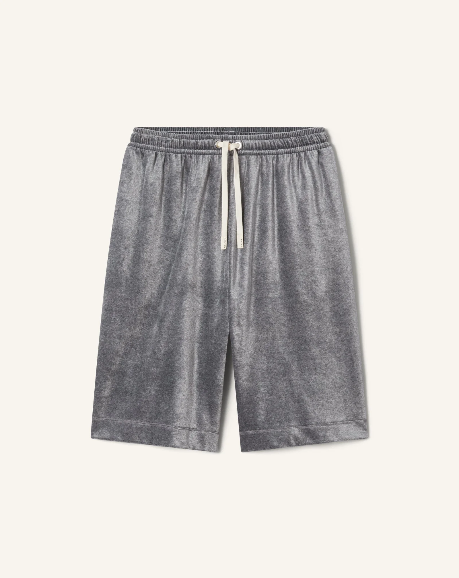 BLACK VELVET BERMUDA SHORTS - 1