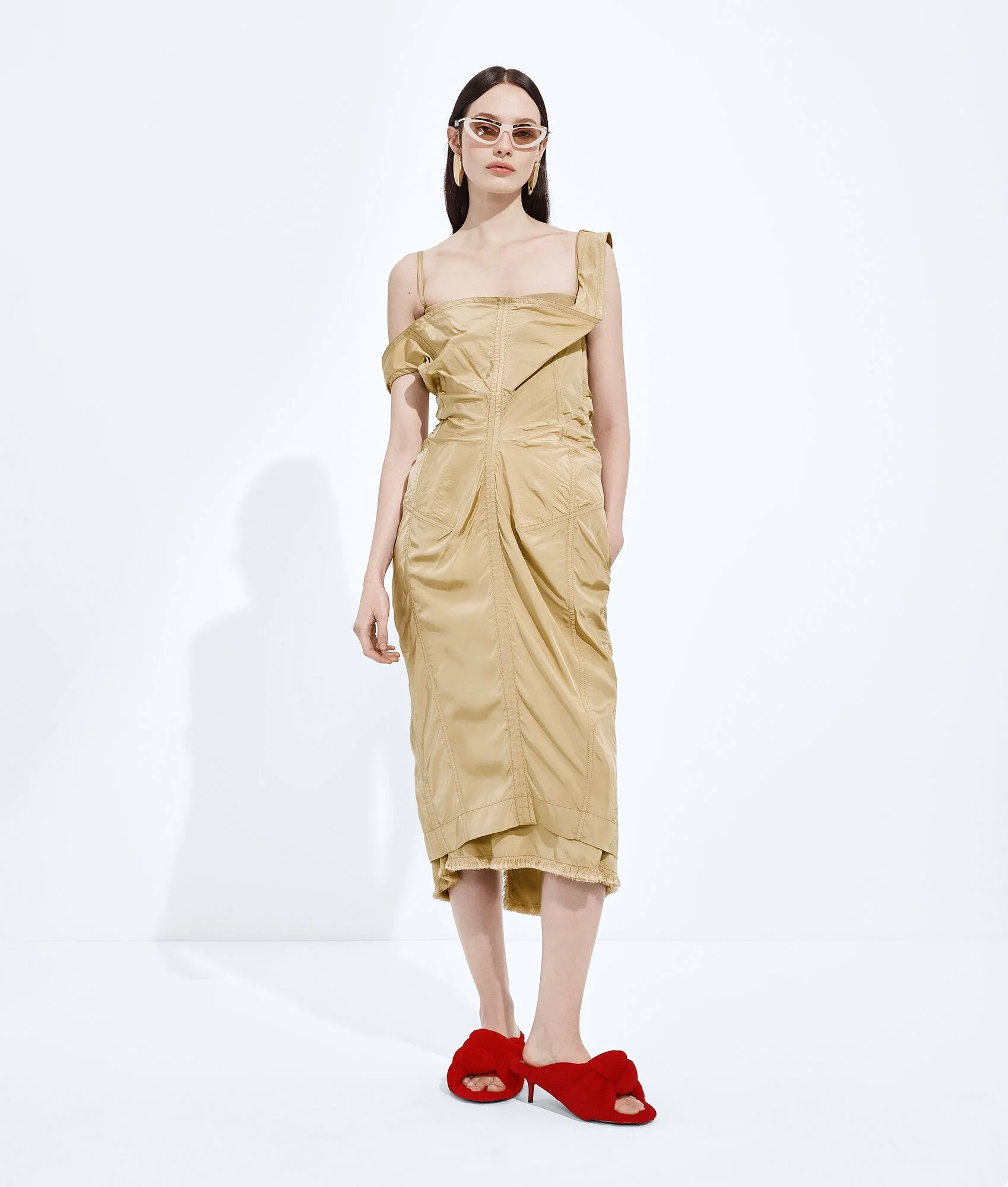 Washed Silk Taffeta Dress - 1