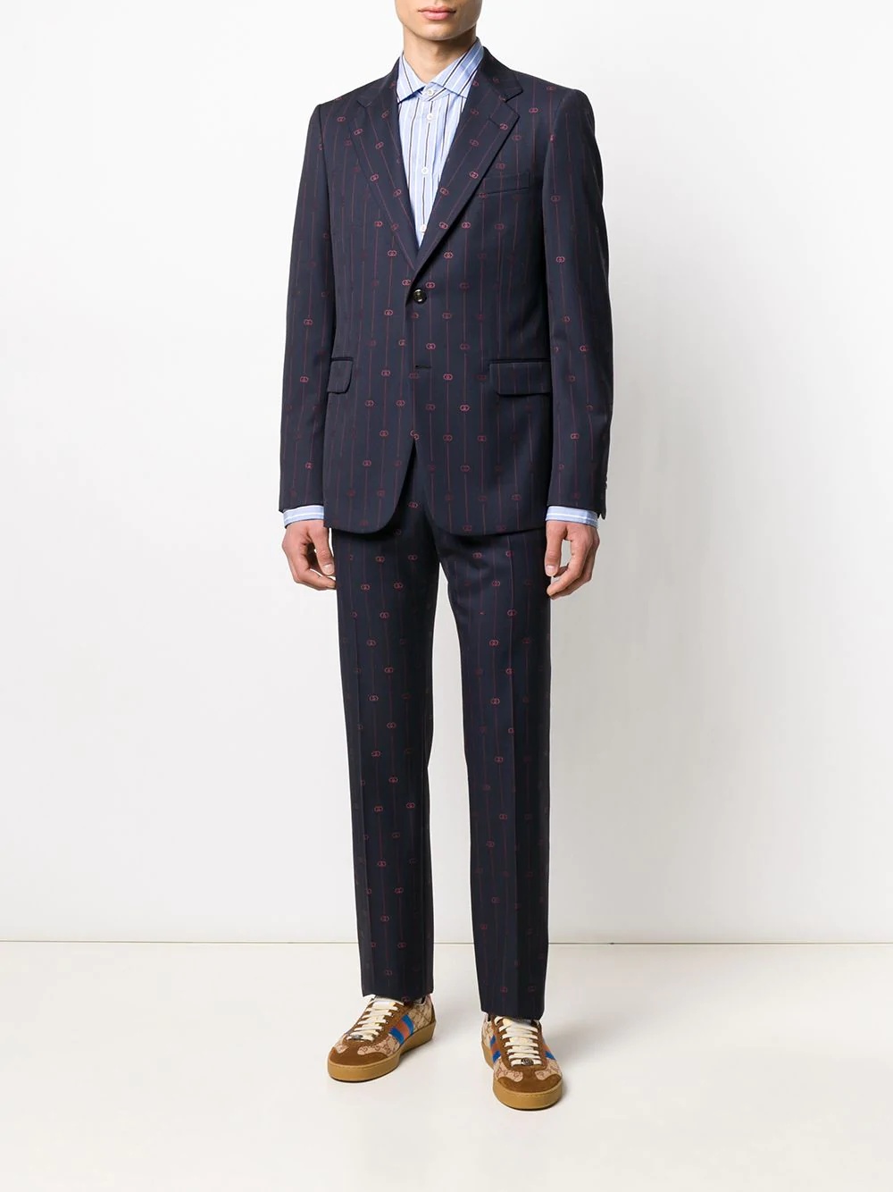 Interlocking G stripe suit - 2