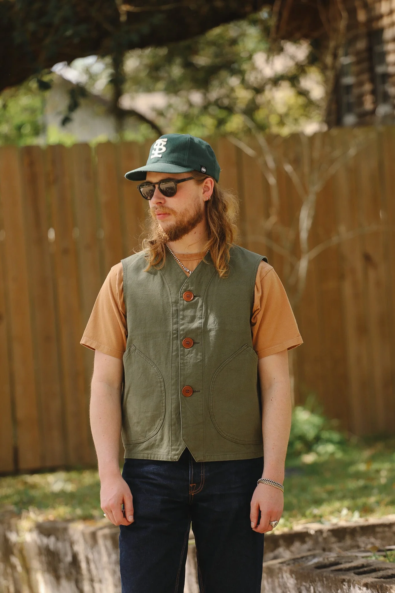 IHV-52-OLV IRON HEART 12OZ DUCK CANVAS HUNTING VEST - OLIVE - 1