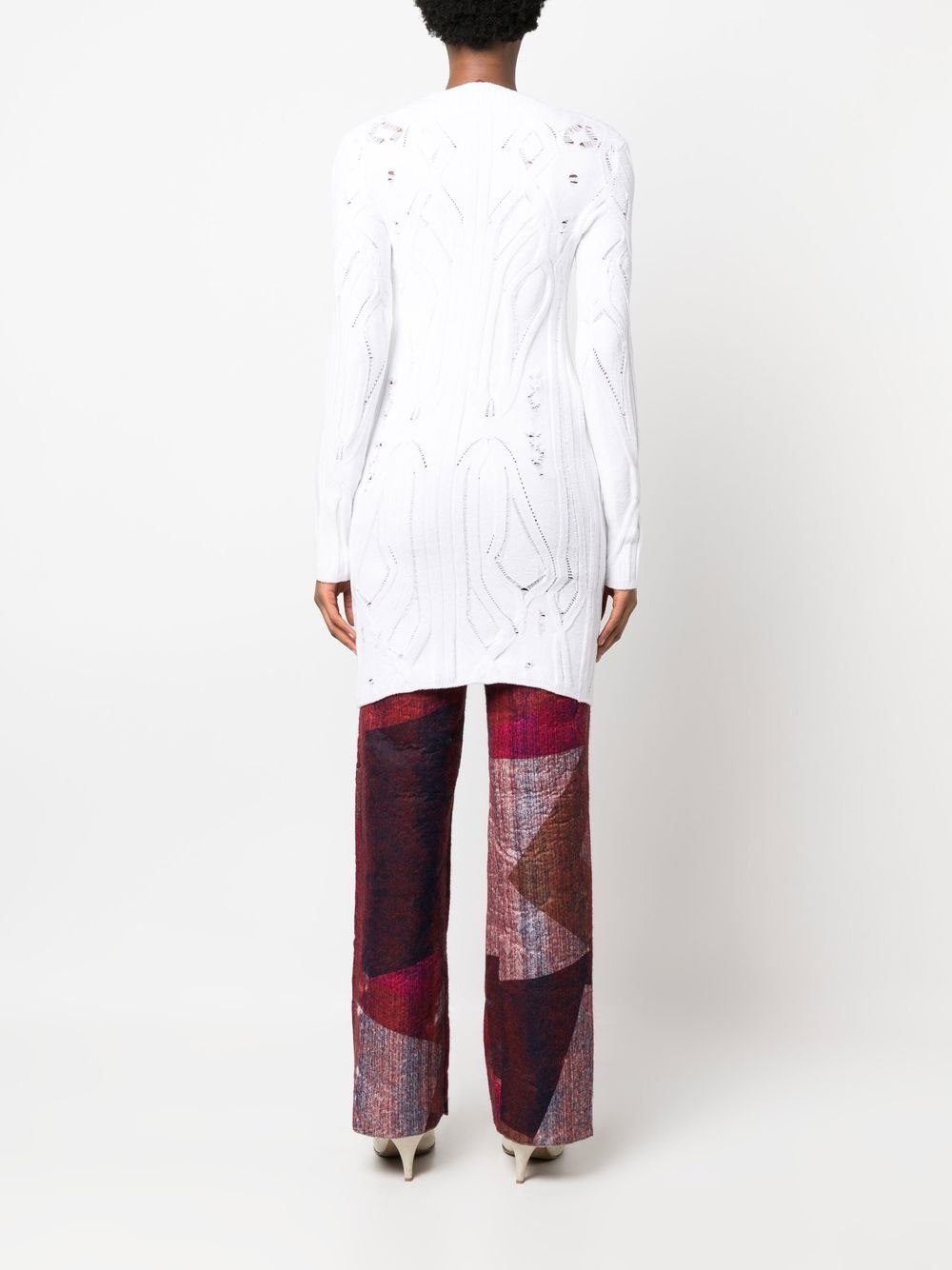 open-knit long-line jumper - 4