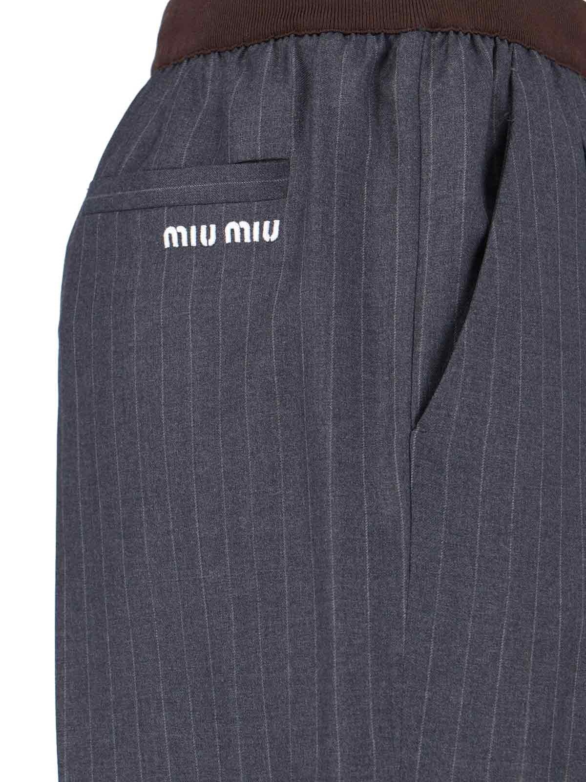 VIRGIN WOOL LOGO PANTS - 4