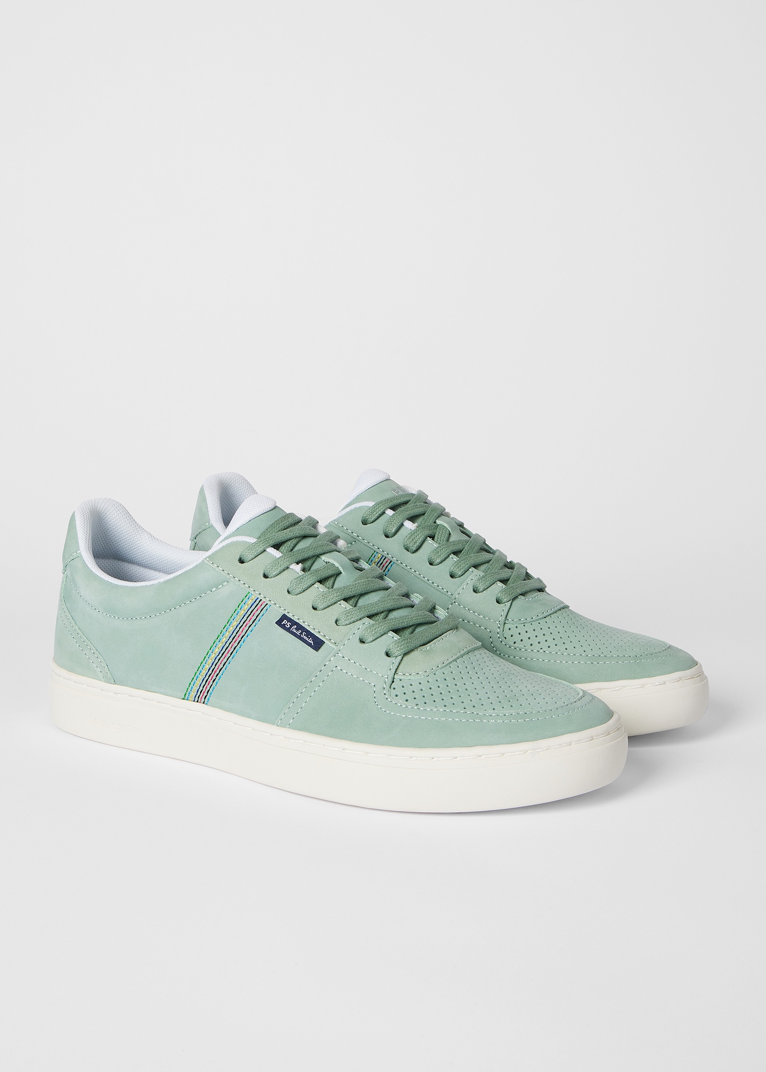 Mint Green Nubuck 'Margate' Trainers - 2