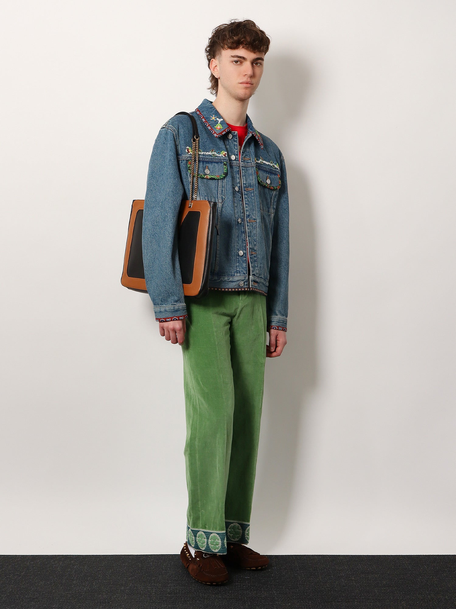 Valentino Denim Jacket With Multicolor Embroidery - 2