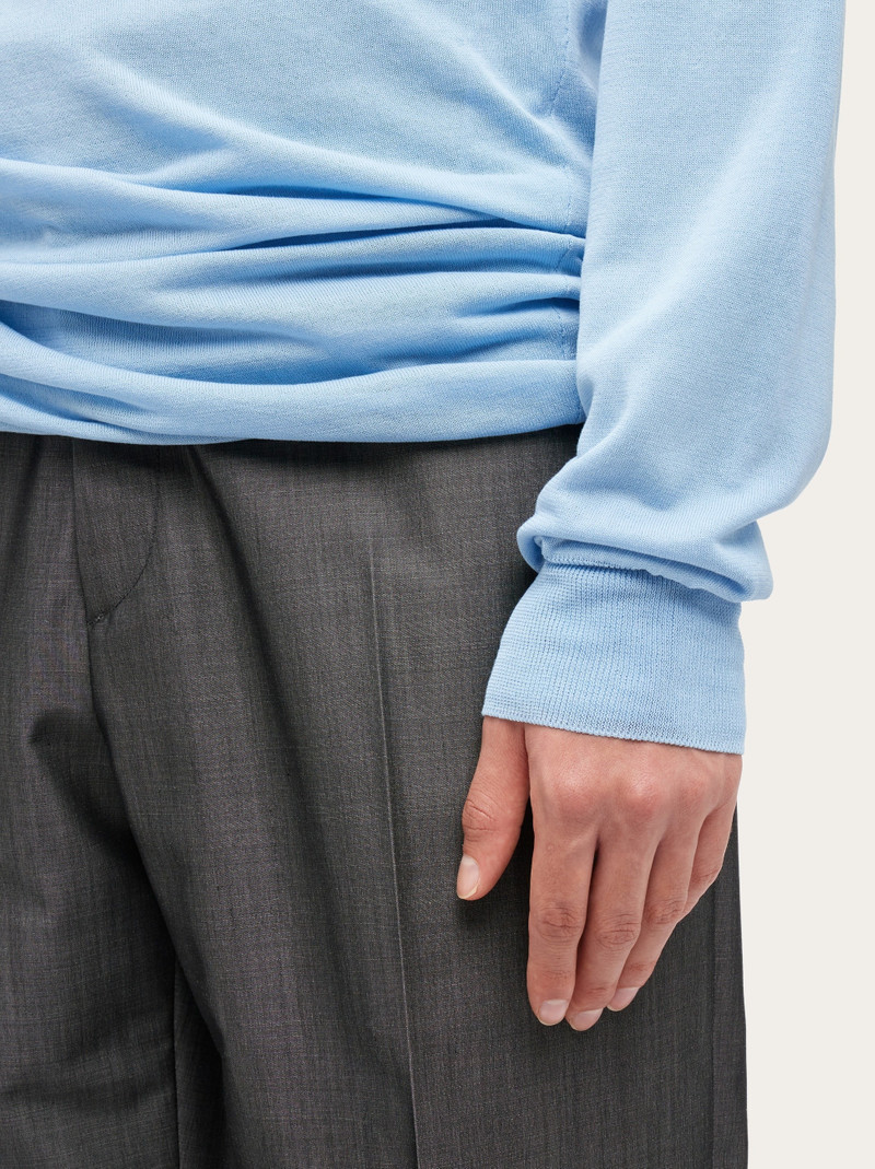 Layered crew neck sweater 4