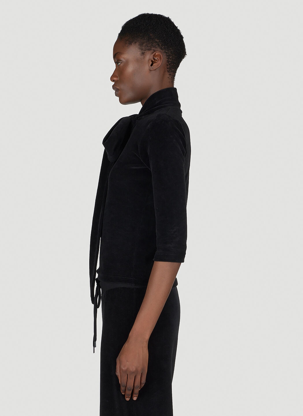 Tシャツ・カットソー BALENCIAGA FW23 Scarf Turtleneck (768074TNV61 1000) Buy Balenciaga Scarf Turtleneck 'Black' - 768074 TNV61 1000