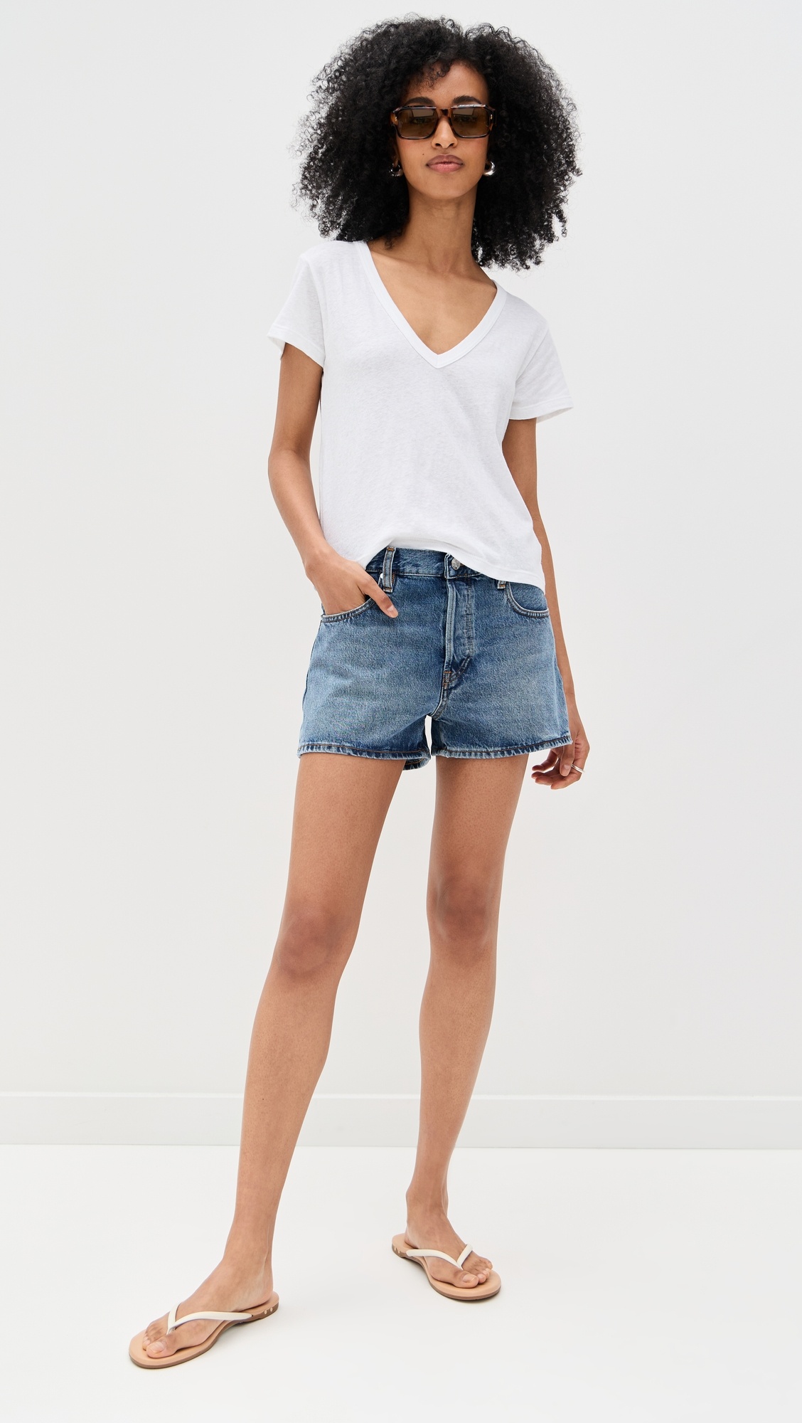 Laura V Neck Tee - 4