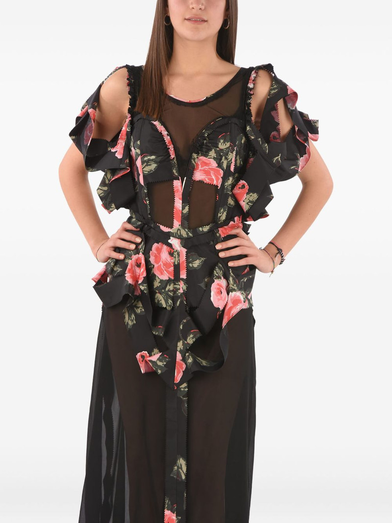 floral-print ruffled dress 1