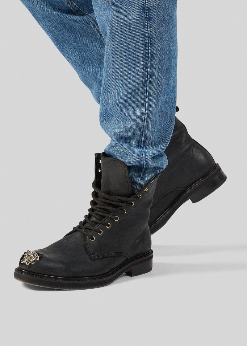 VERSACE Medusa Combat Boots outlook