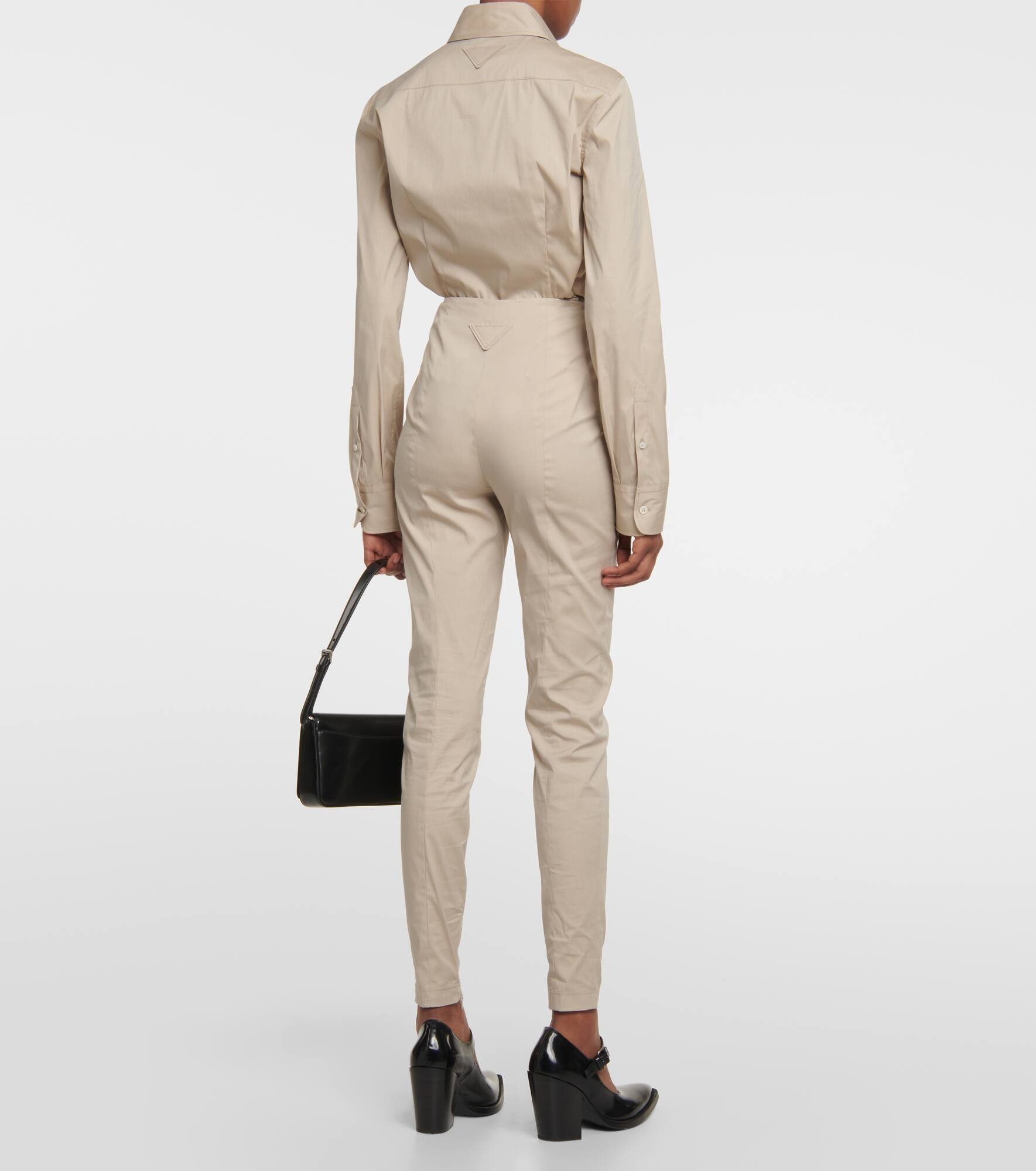 Slim cotton-blend pants - 3
