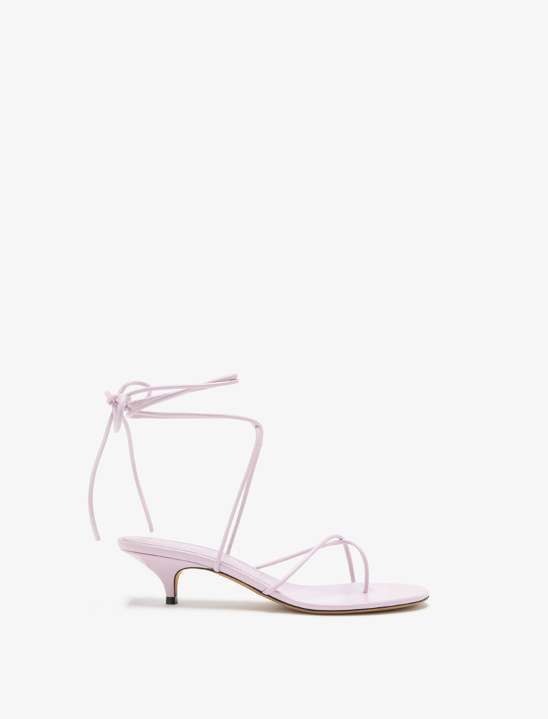 Slash Tie Sandals in Capretto Leather - 1