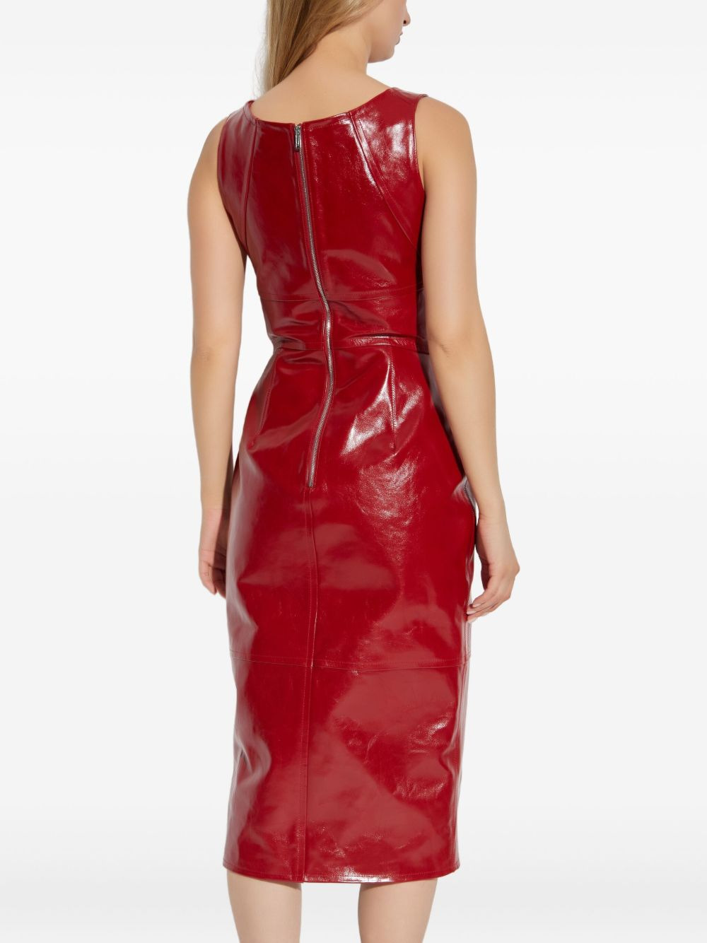 V-neck midi dress - 4