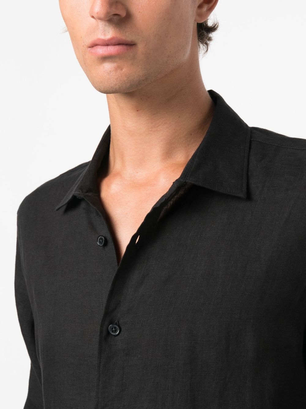 Giles long-sleeve linen shirt - 5