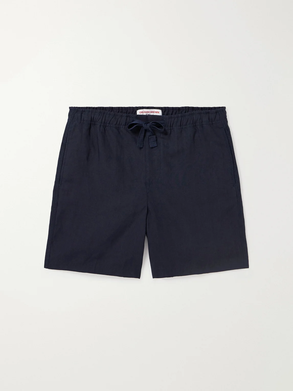 Alex Straight-Leg Linen Drawstring Shorts - 1