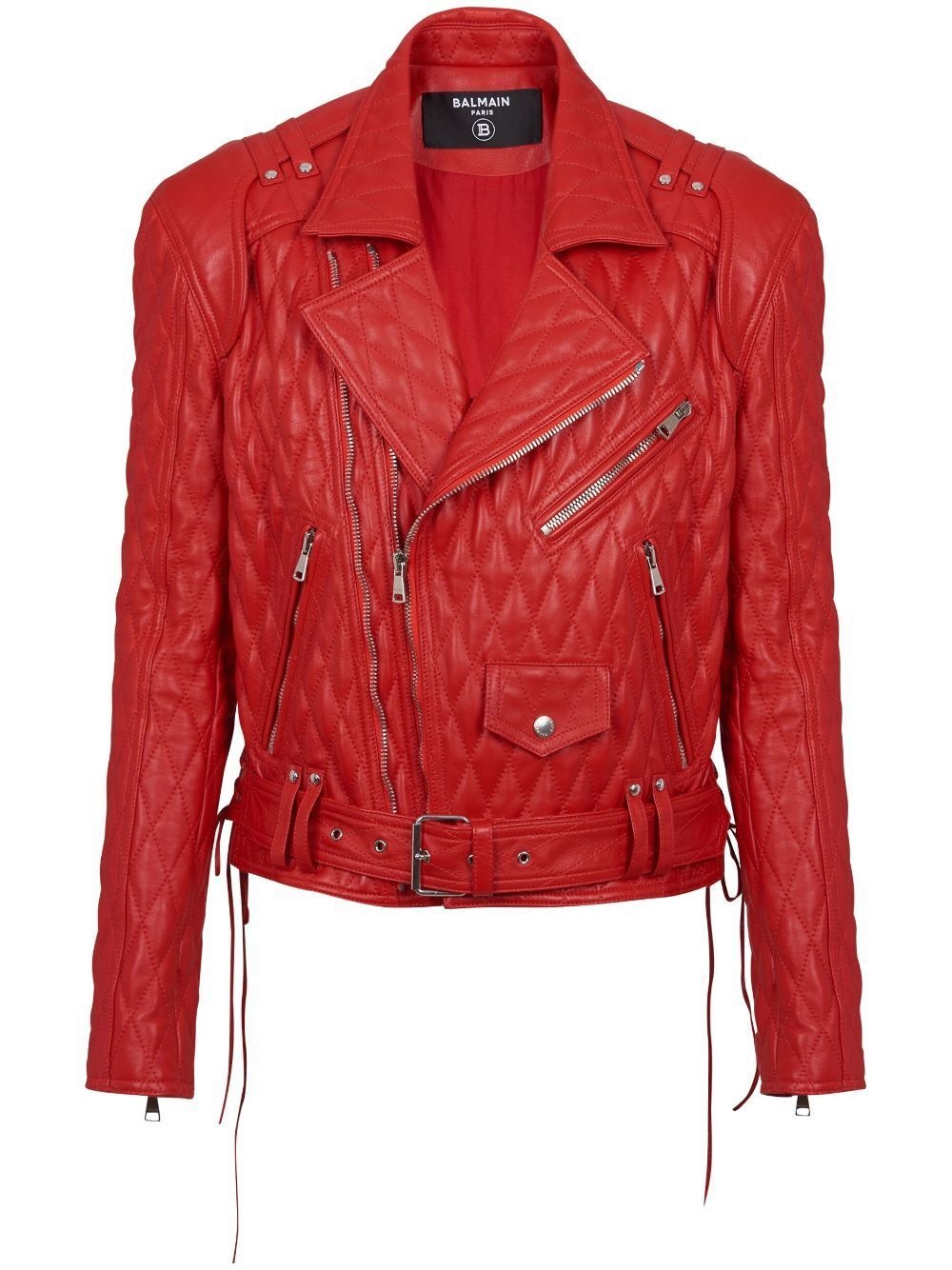 QUILTED LAMBSKIN BIKER JACKET - 1