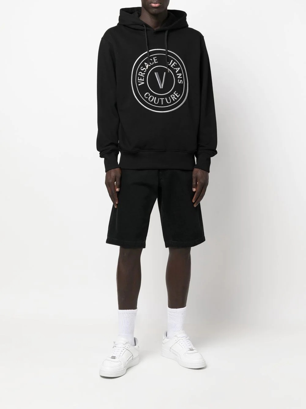 logo drawstring hoodie - 2