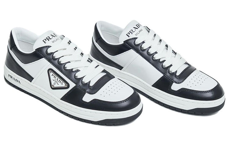 (WMNS) PRADA Downtown Leather Sneakers 'White Black ' 1E792M_3LKG_F0964_F_030 - 5