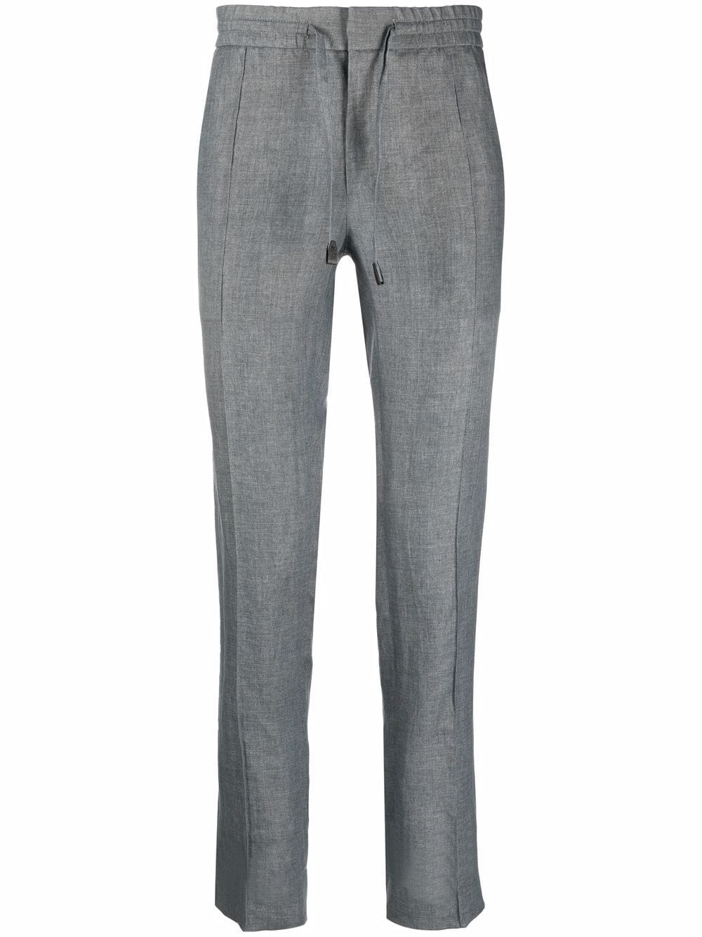 drawstring tailored-cut trousers - 1