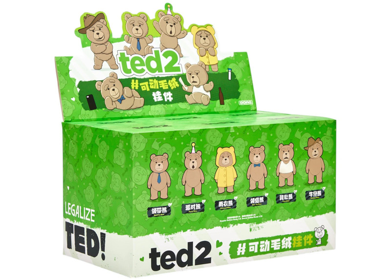 POP MART Pop Mart Pop Mart Ted2 Teddy Bear Action Plush Pendant Series Sealed Case (6 Blind Box) outlook