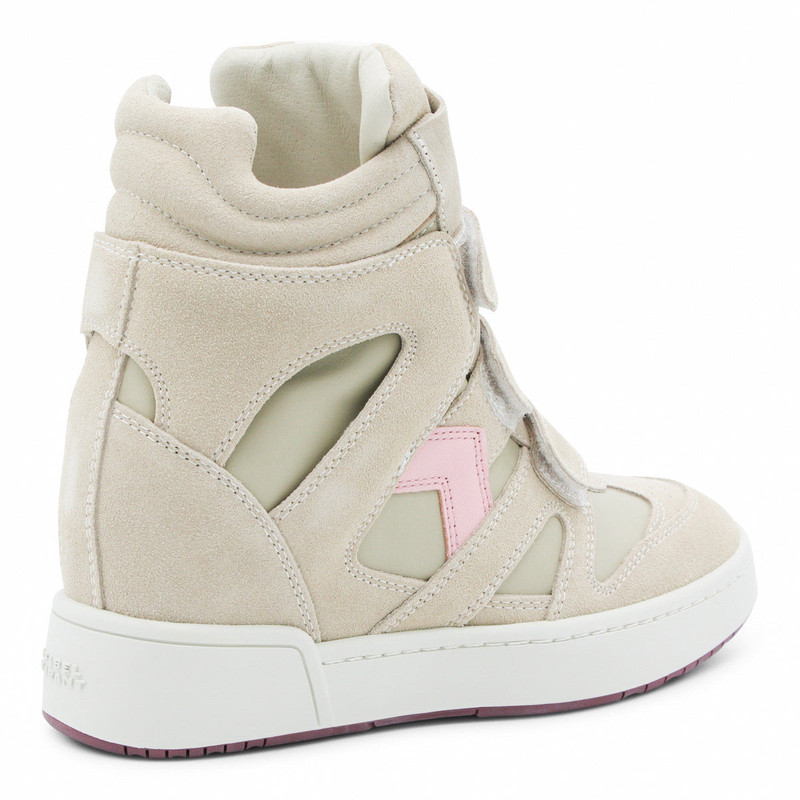Isabel Marant Cutout High-Top Sneaker — Beige 3