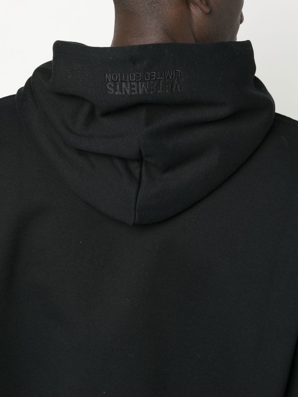 VETEMENTS embroidered logo graphic detail hoodie REVERSIBLE