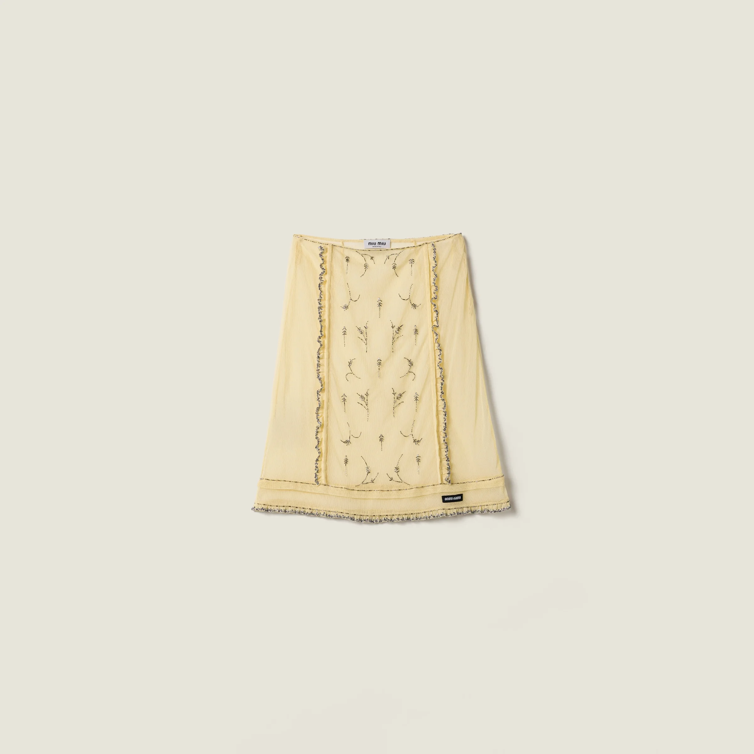 Embroidered tulle skirt - 1