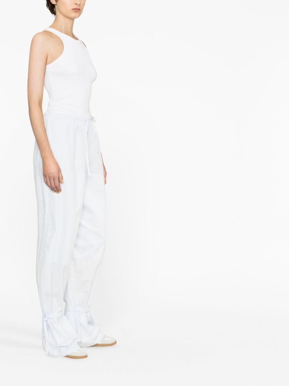 drawstring-fastening parachute trousers - 3