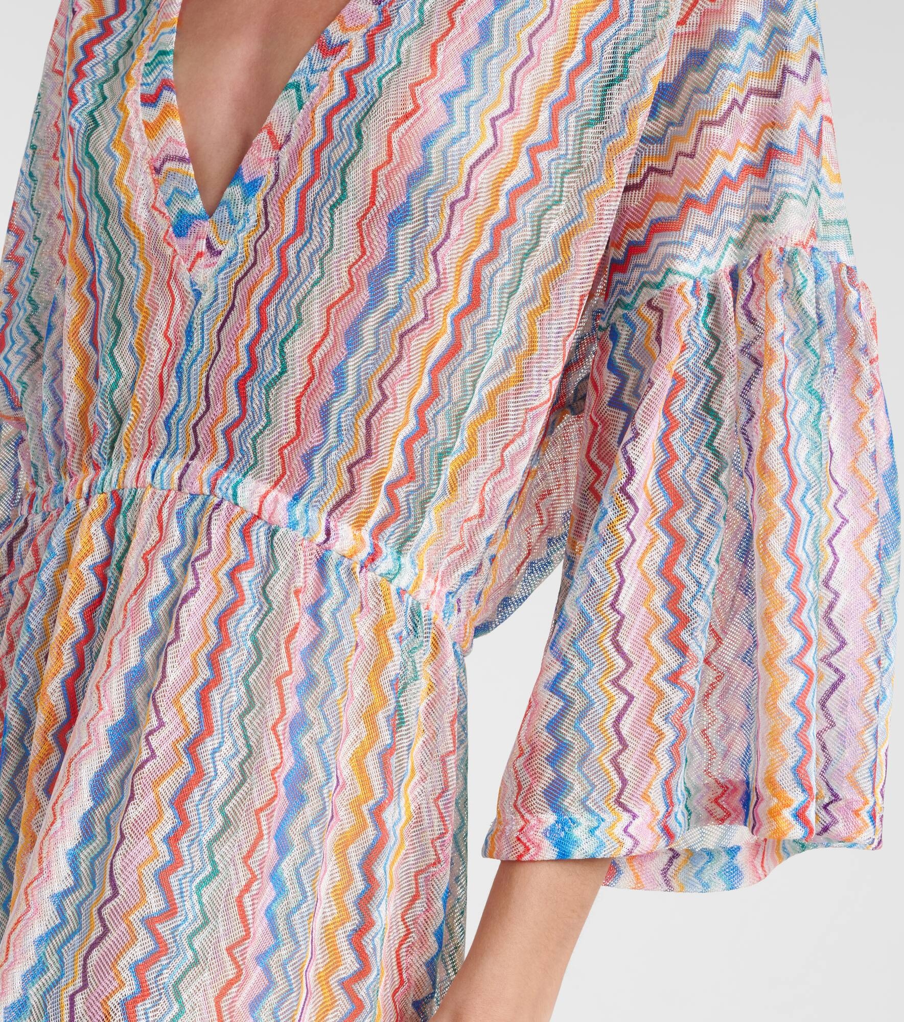 Zigzag tiered beach dress - 5