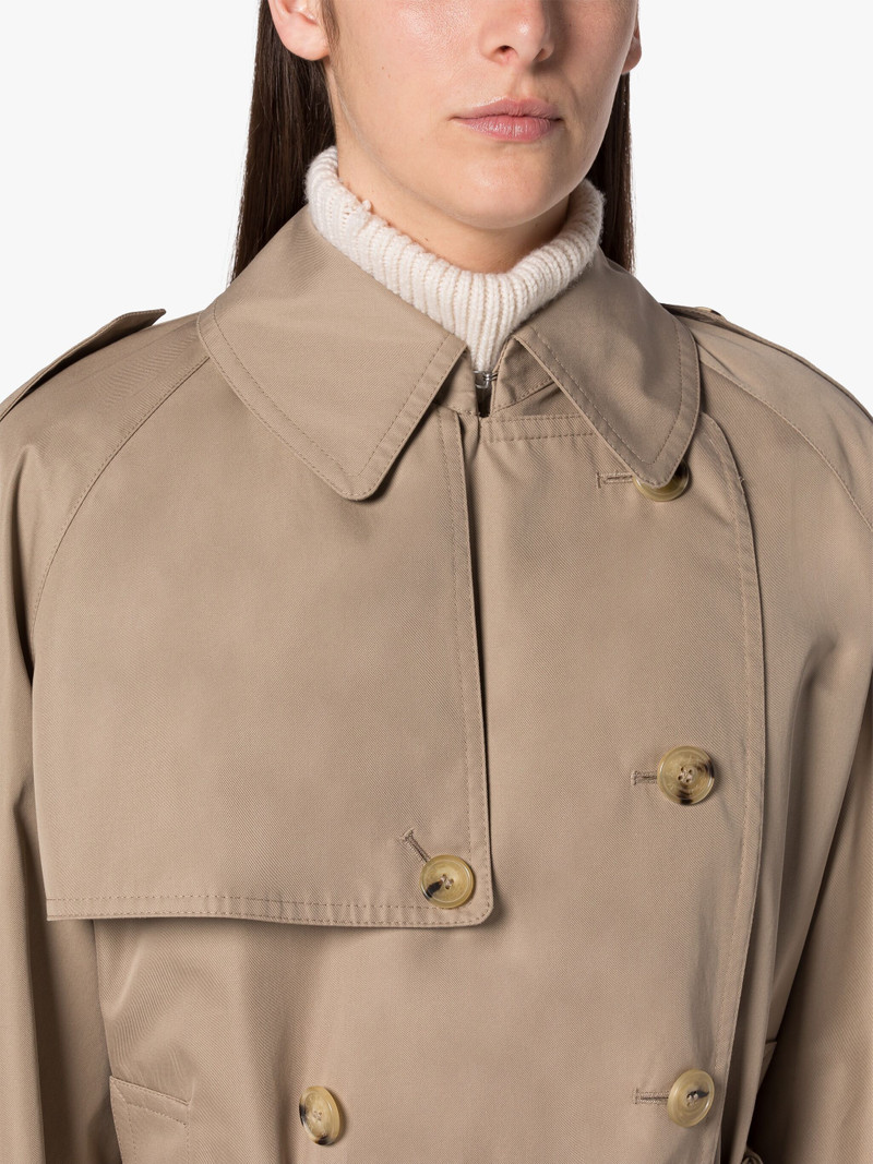 JAMIE SAND GABARDINE COTTON TRENCH COAT 5