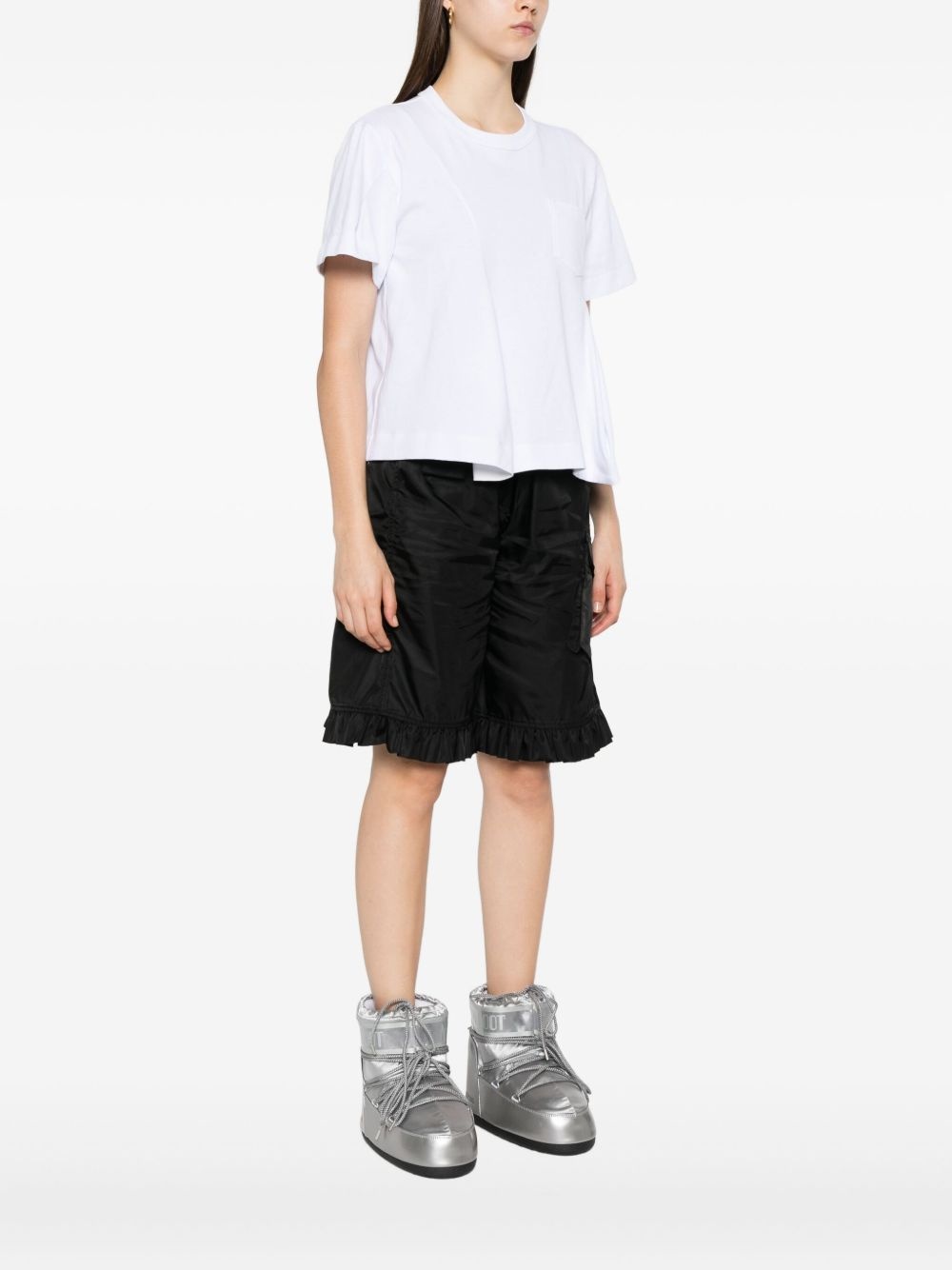 layered cotton T-shirt - 3