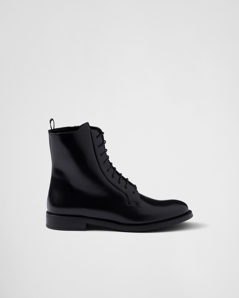 Prada Brushed leather ankle boots outlook