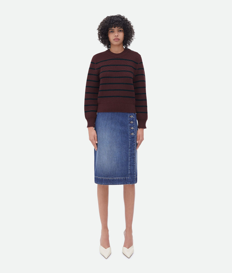 jacquard striped wool jumper - 1