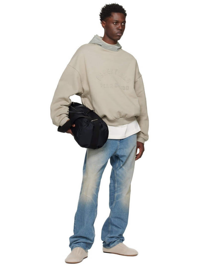 ESSENTIALS Gray Bonded Hoodie outlook