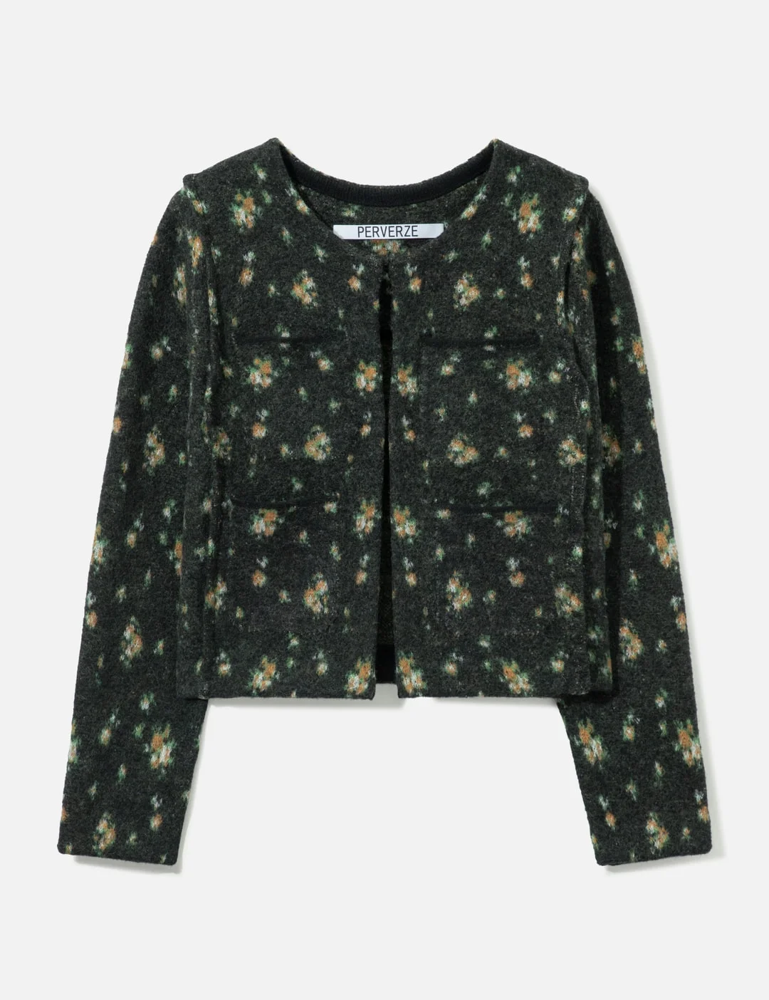 FLORAL DOT KNIT CARDIGAN - 1