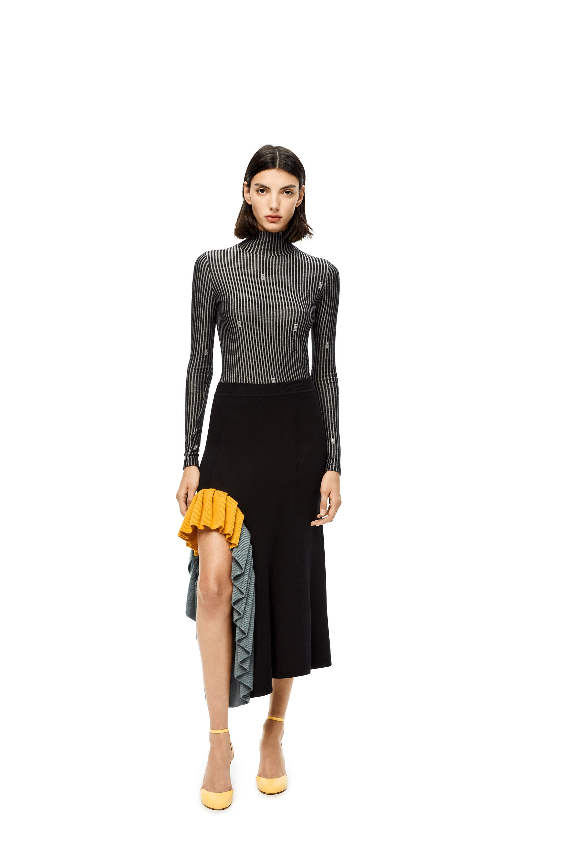 Ruffle knit midi skirt in wool - 2