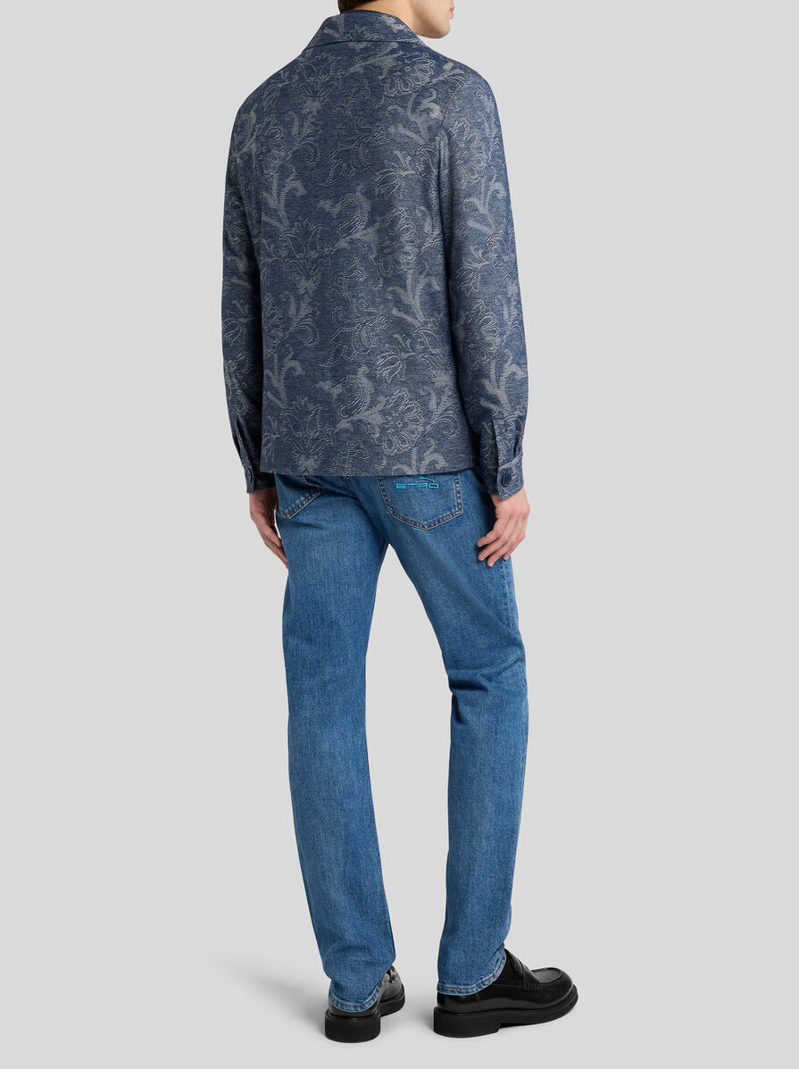 COTTON JACQUARD SHIRT JACKET - 4