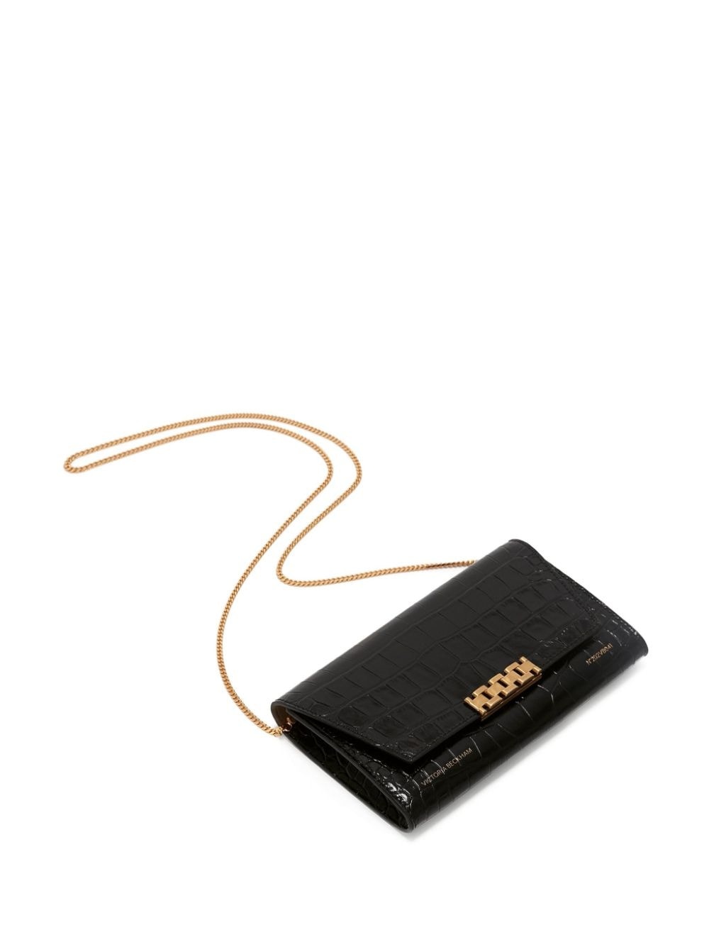 Wallet On Chain crocodile-embossed clutch bag - 7