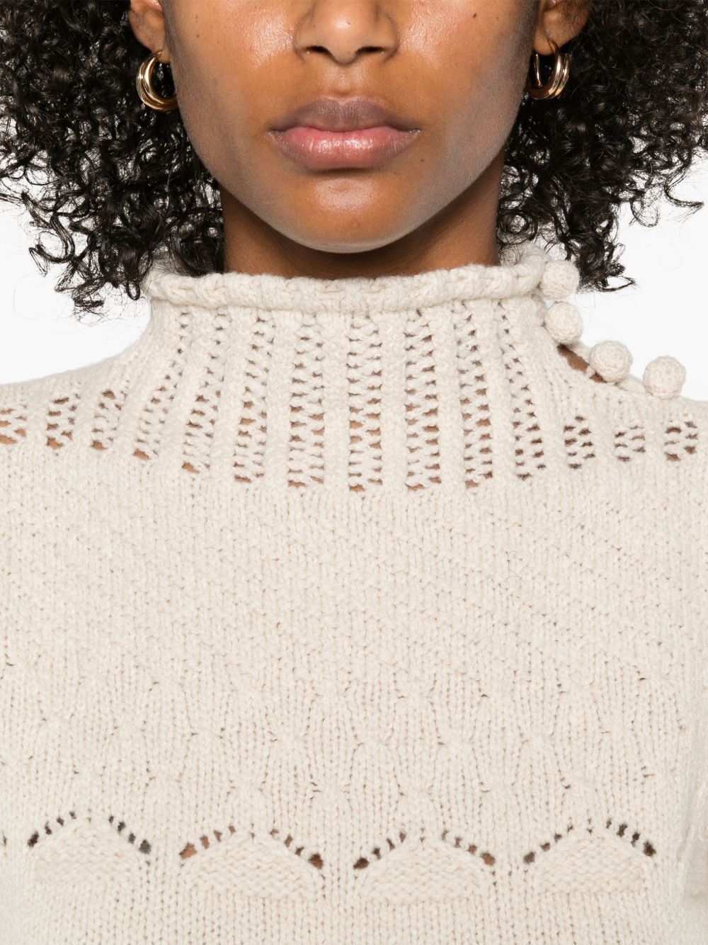open-knit sweater - 5