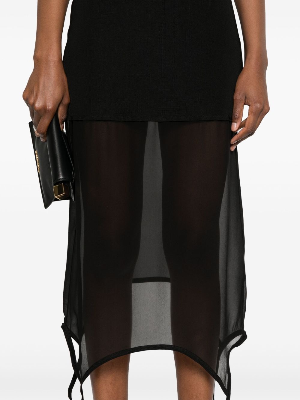 trompe-l’oeil-effect midi dress - 5