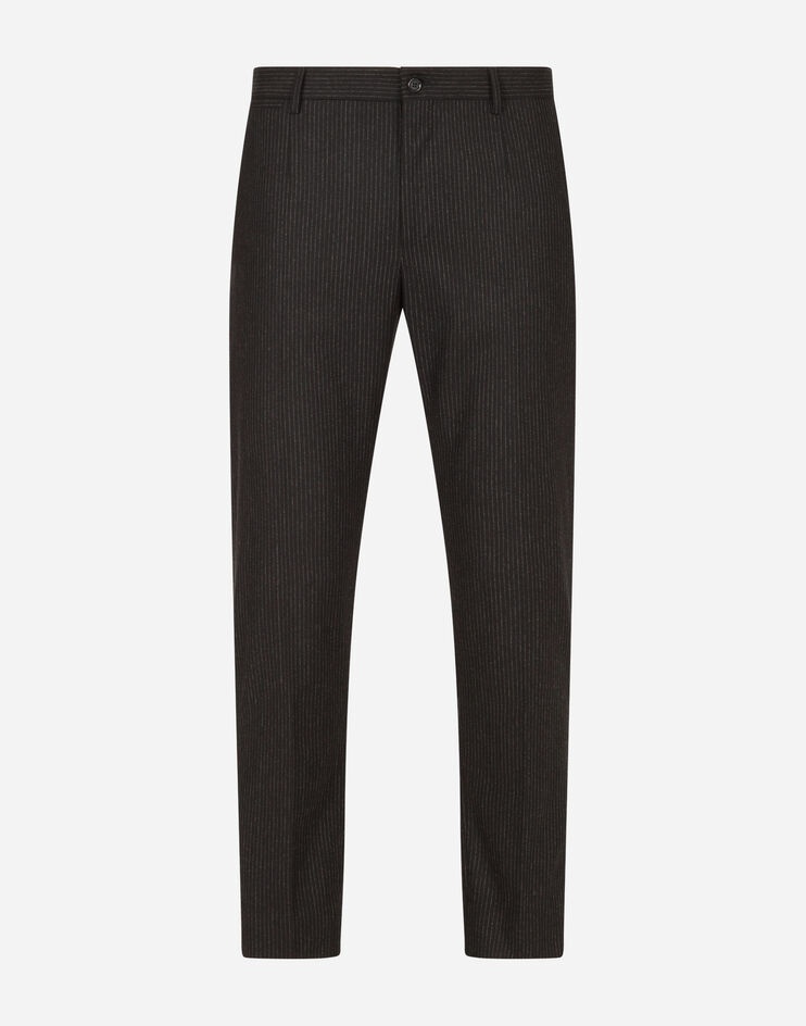 Pinstripe stretch wool pants - 3