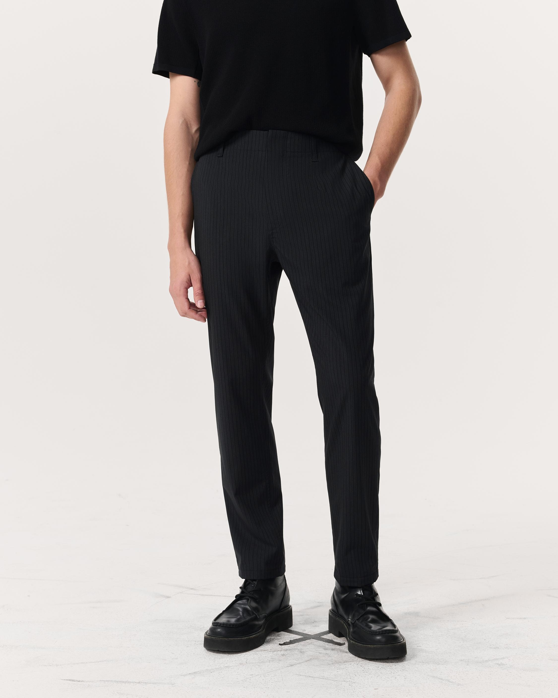 Lennox Pinstripe Italian Wool-Blend Trousers - 3