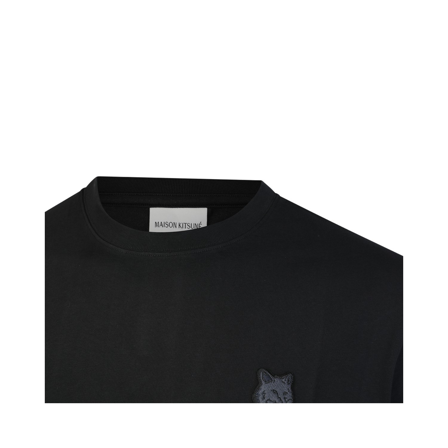 BLACK COTTON FOX HEAD T-SHIRT - 3