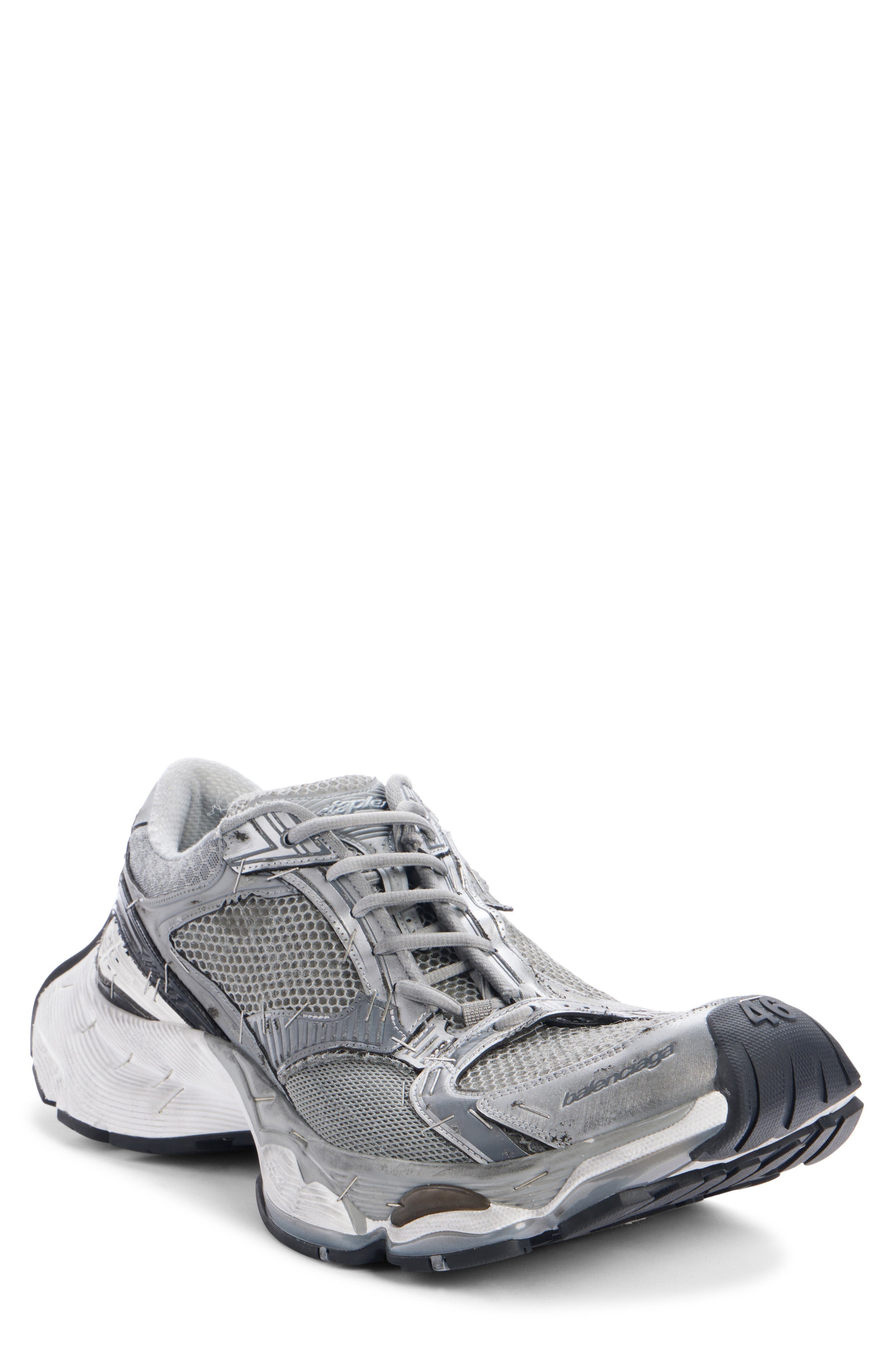 Balenciaga Stapler Sneaker in Grey/Silver/Black/White at Nordstrom - 1