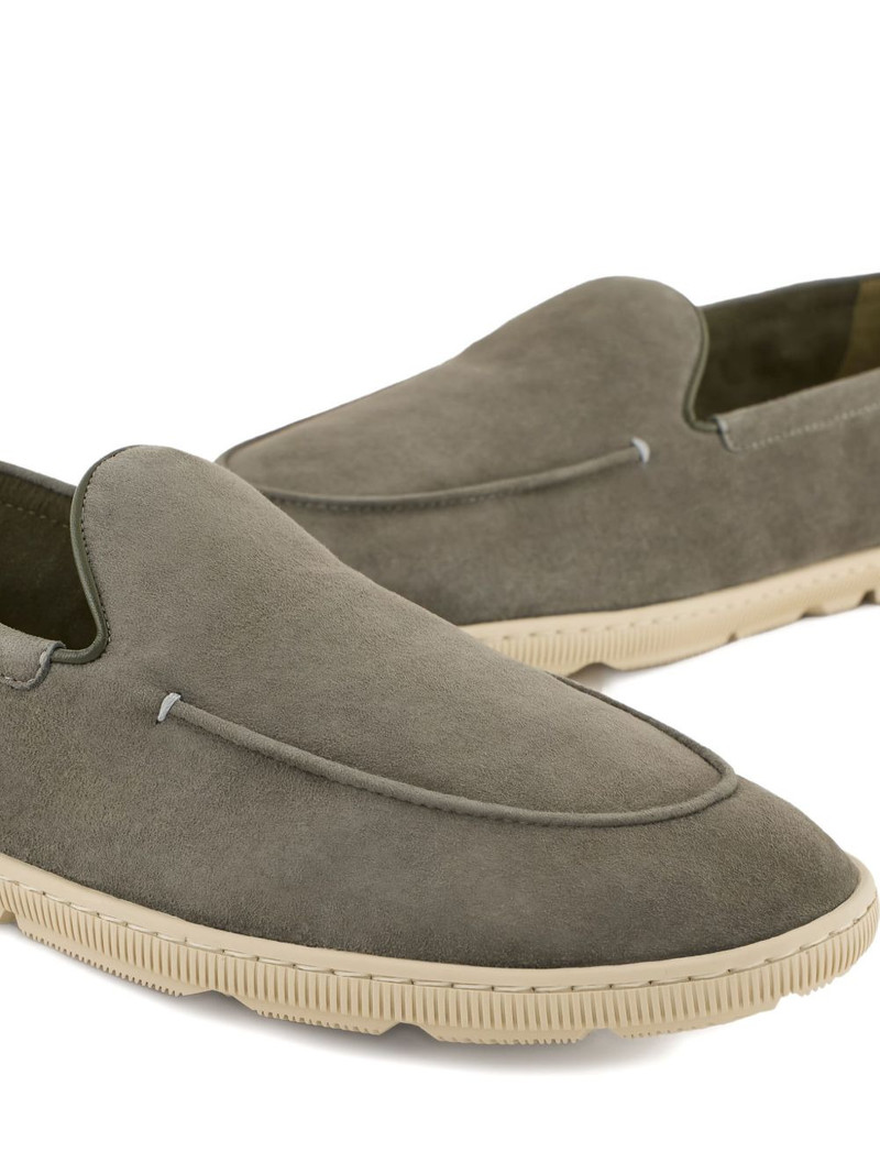 GIORGIO ARMANI suede loafers outlook