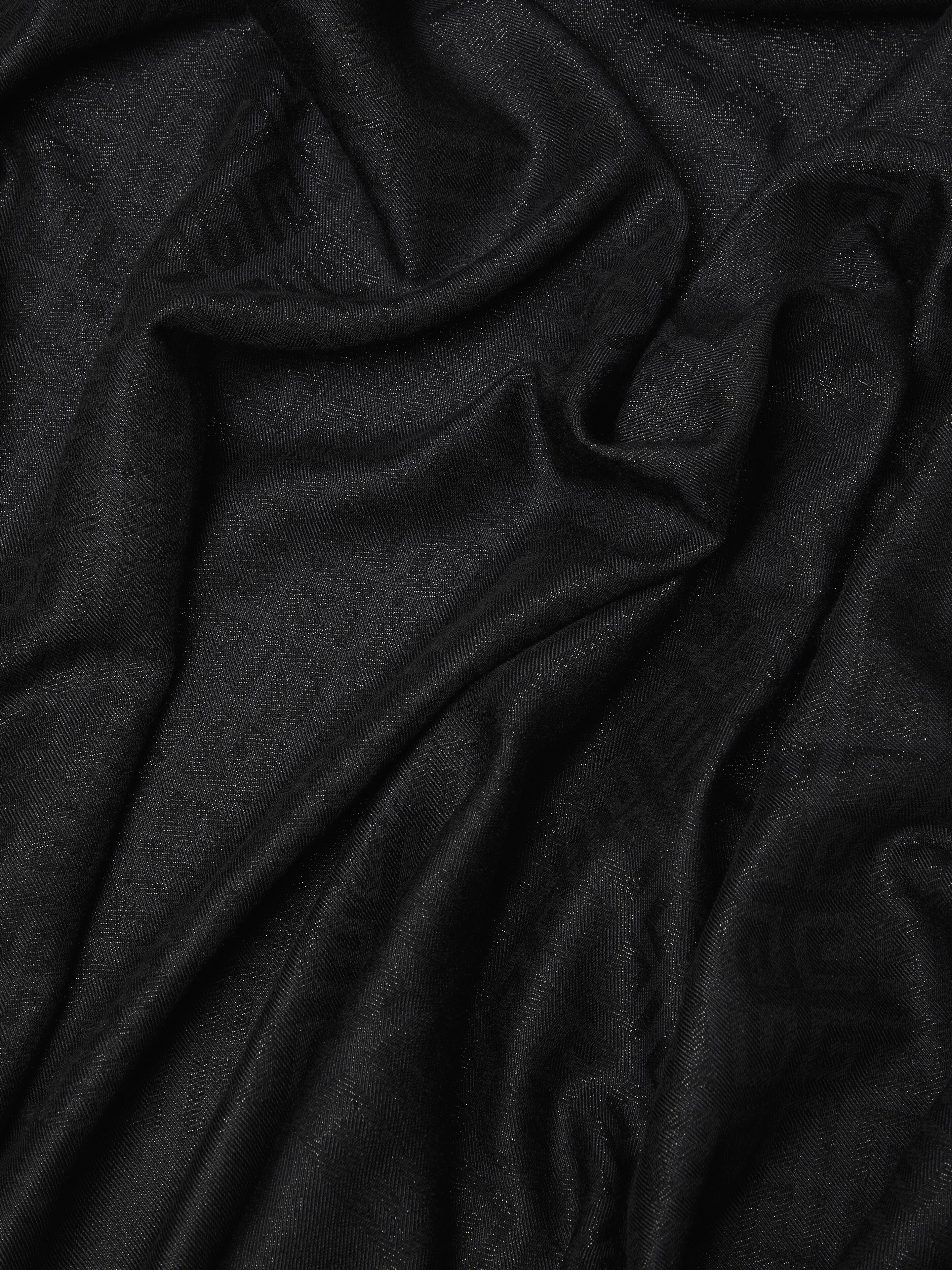 4G SHAWL IN SHINY SILK AND WOOL JACQUARD - 4