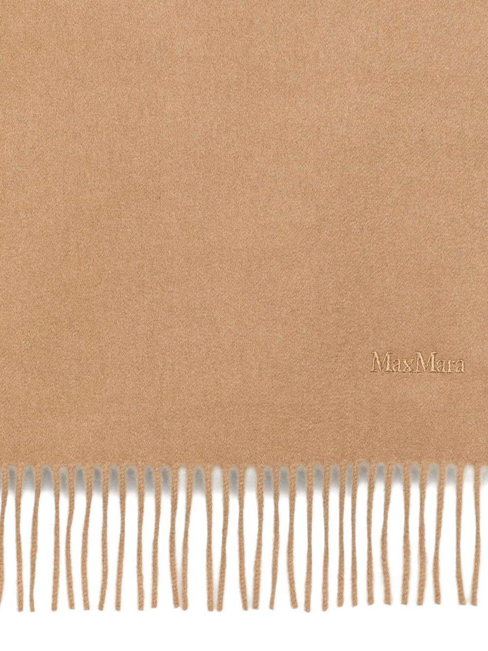 fringed cashmere scarf - 2
